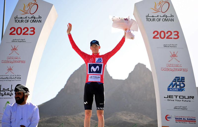 Matteo Jorgenson, líder del Tour de Omán