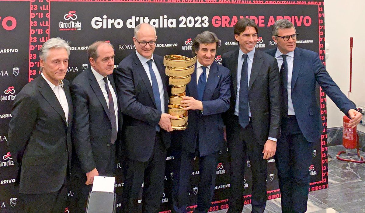 Un momento de la presentación de la etapa final del Giro 2023
