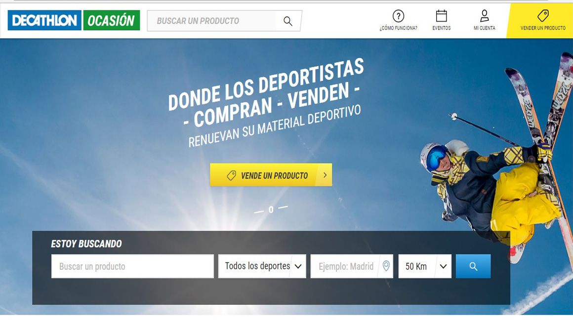 Decathlon te ayuda a comprar y vender material deportivo de ocasión