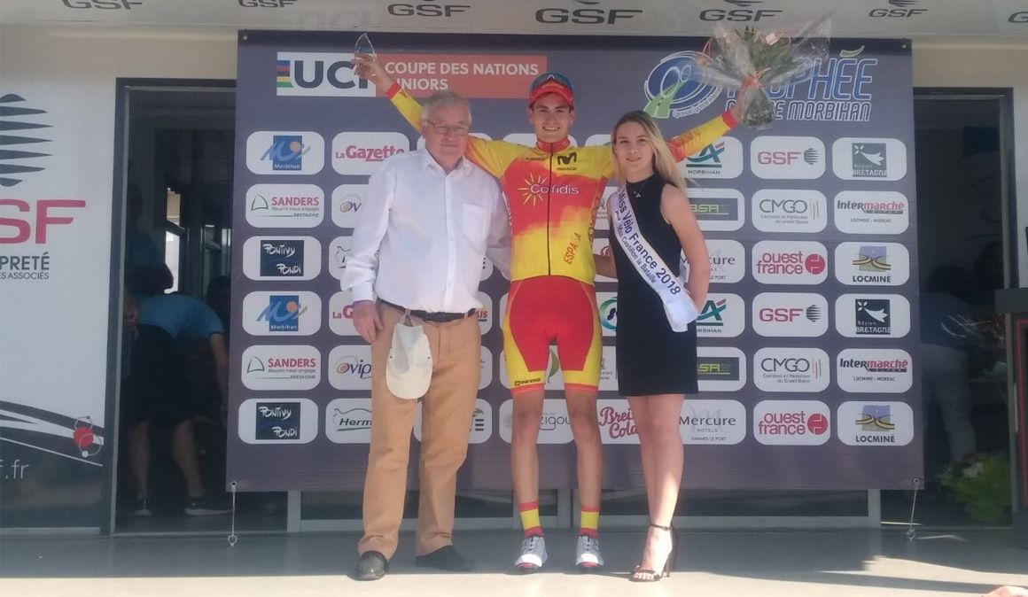 Carlos Rodríguez, vencedor de la última etapa de la Copa de las Naciones Junior en Morbihan
