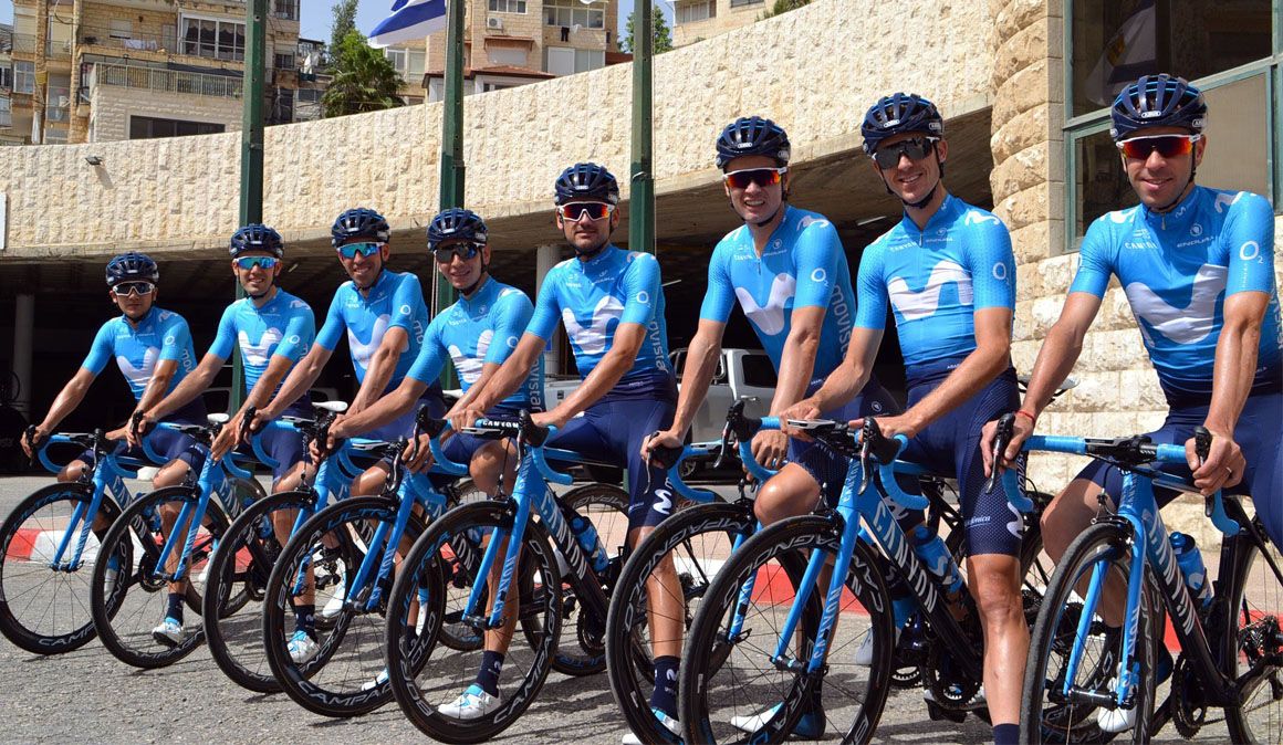 Los Movistar Team, preparados para el Giro