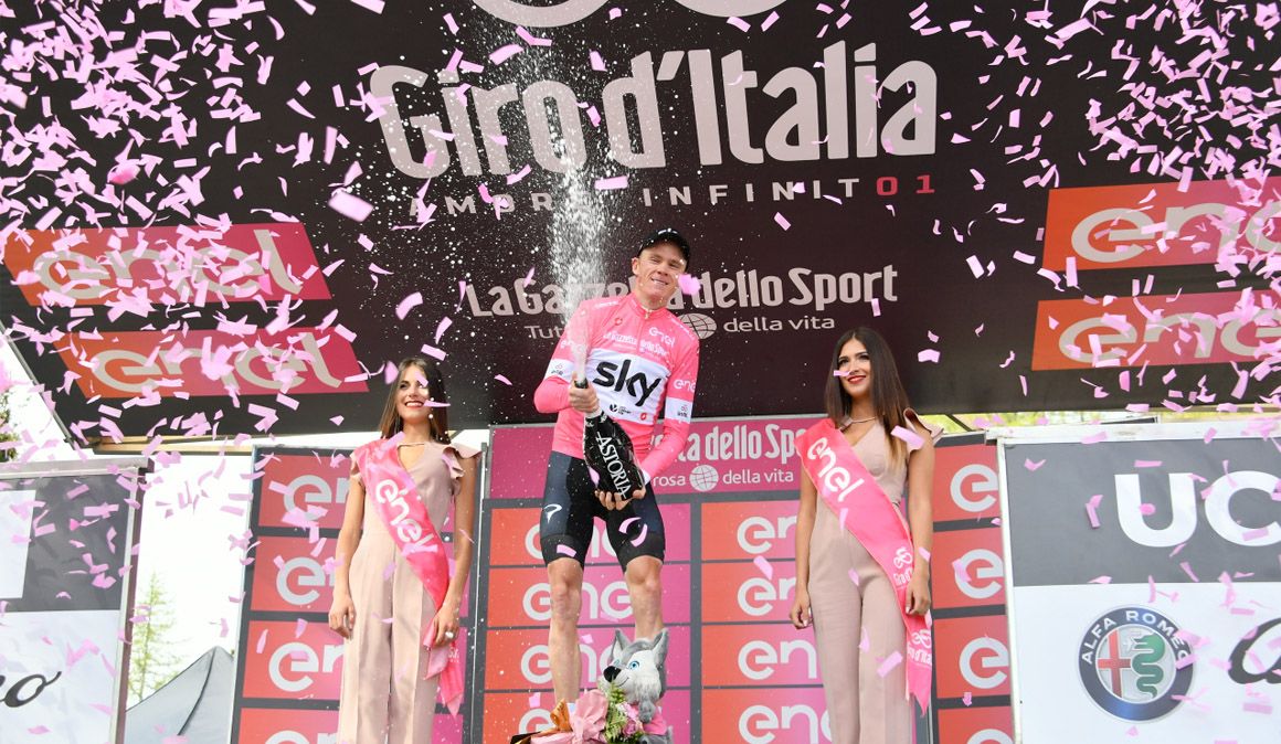 Froome dinamita el Giro con un ataque histórico. Fotos: LaPresse - D'Alberto / Ferrari / Paolone / Alpozzi