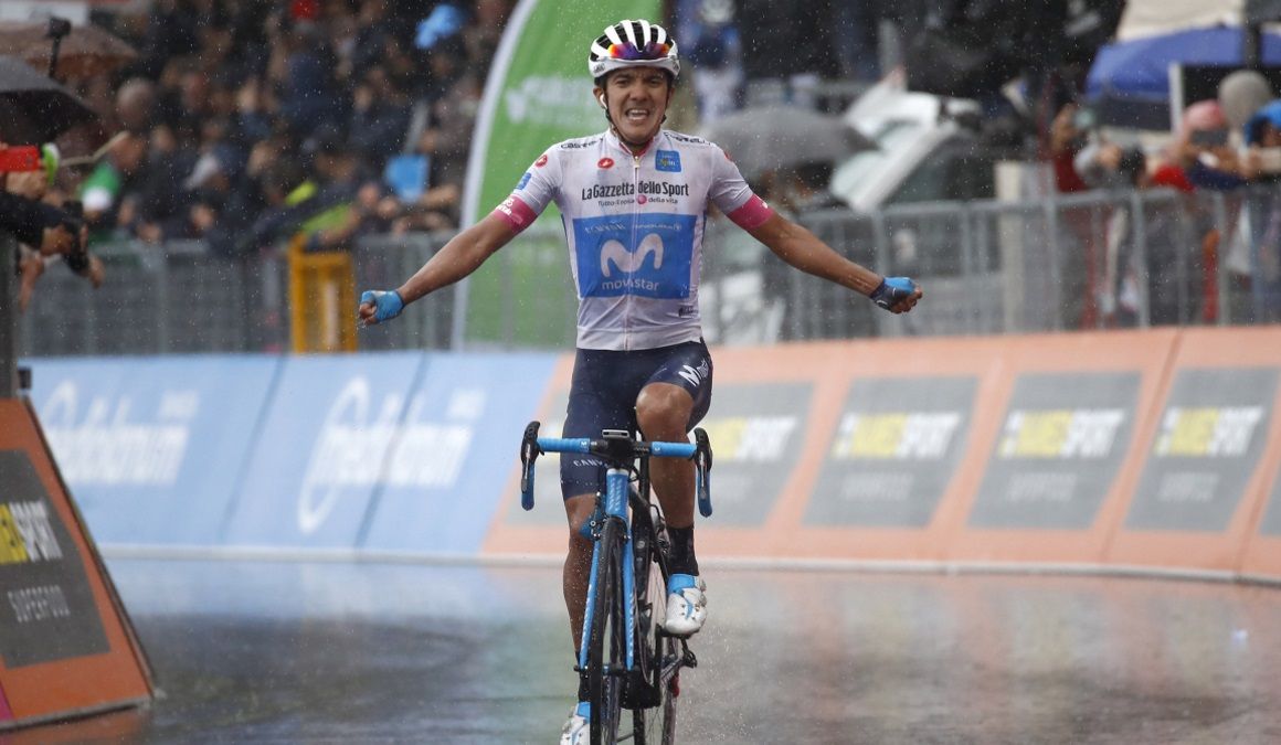 Richard Carapaz, revelación del Giro, sueña con los pies en el suelo