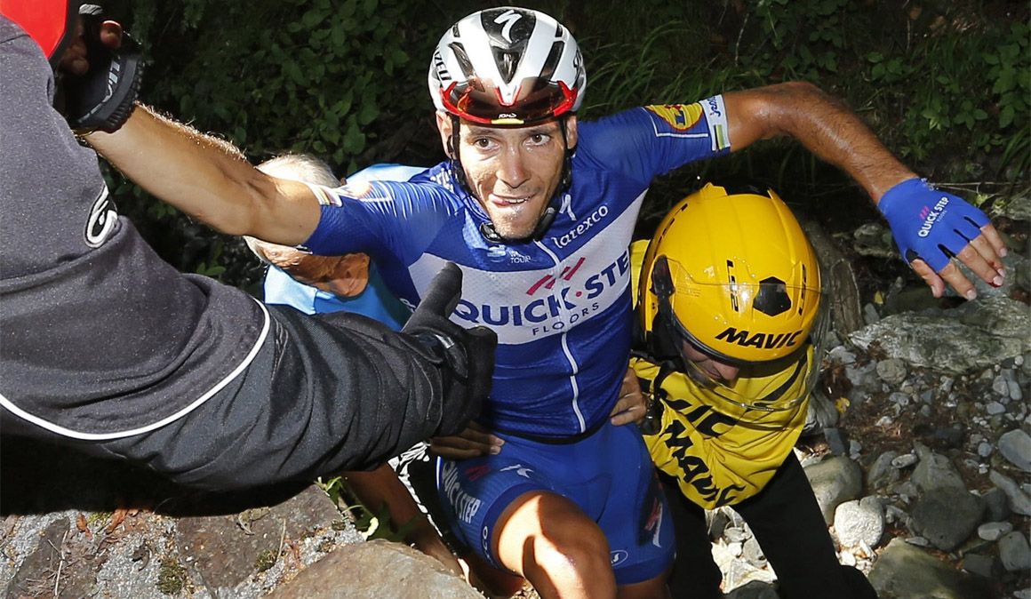 Heroico Gilbert: terminó la etapa con la rótula fracturada