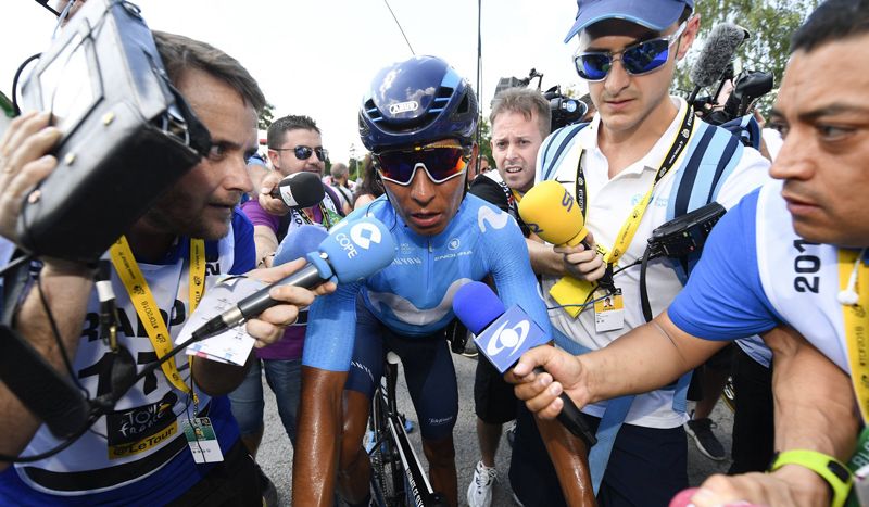 Nairo Quintana cede 1:15 en la meta: "No nos queda otra que seguir"