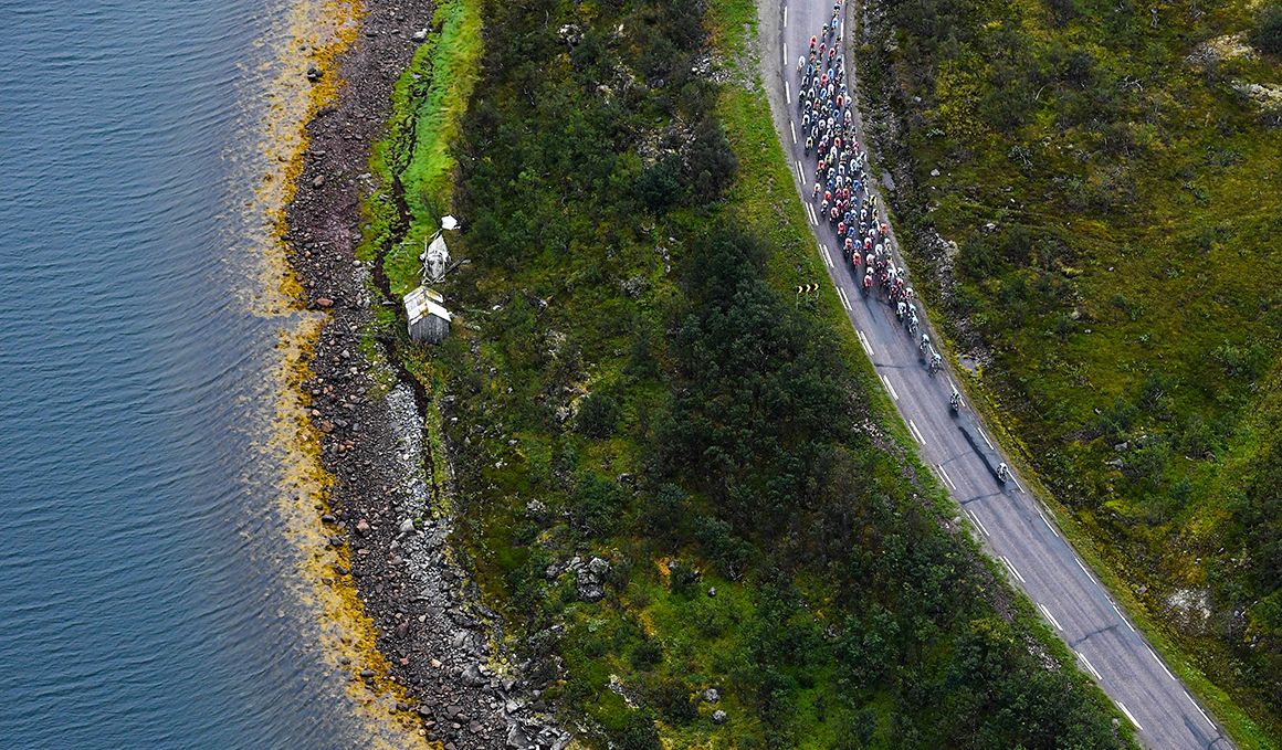 Una de las hermosísimas instantáneas que ha deparado la edición 2018 de la Artic Race.