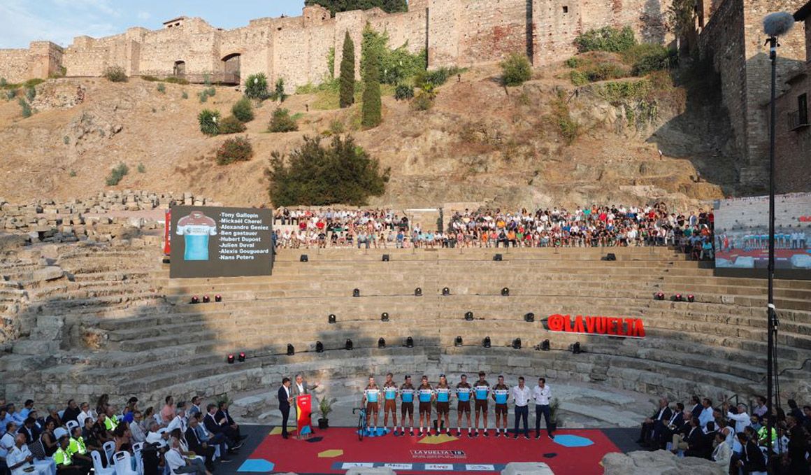 La Vuelta 2018 se presentó el Teatro Romano de Málaga
