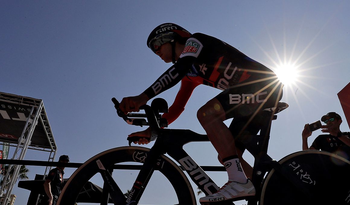 Richie Porte, momentos antes de iniciar su andadura en la Vuelta 2018. 