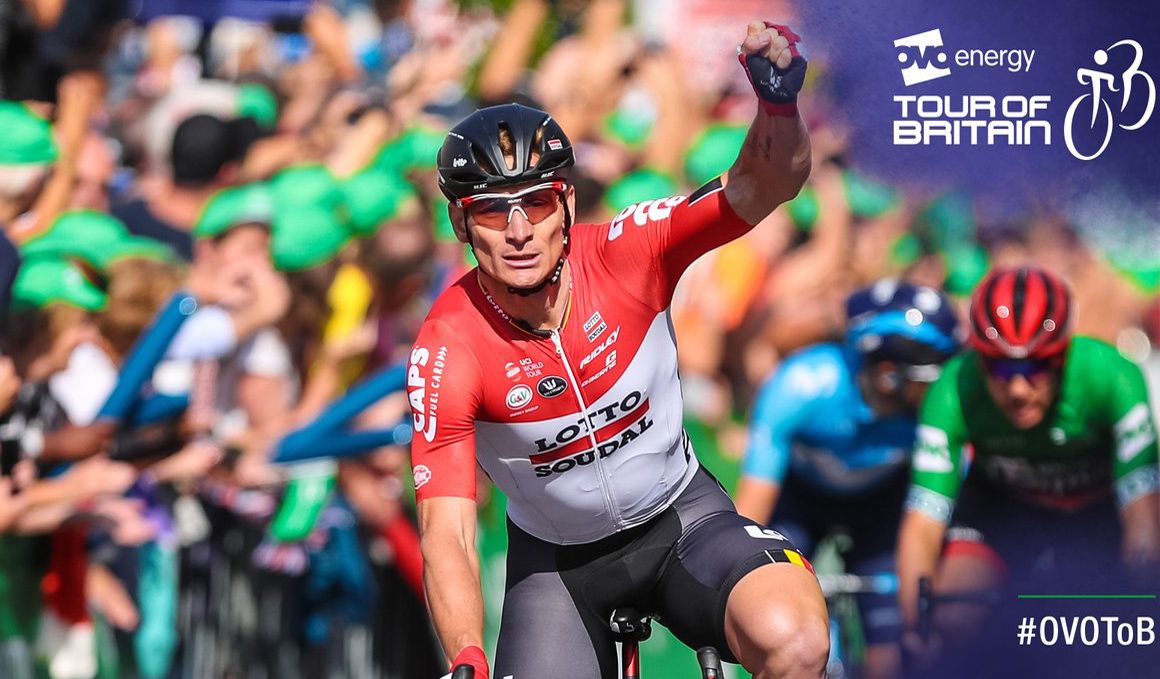 Gran Bretaña: segunda victoria para Greipel; Bevin, líder en solitario