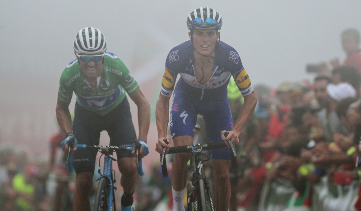 Alejandro Valverde y Enric Mas, las dos principales bazas del equipo español para el Mundial de Innsbruck.  