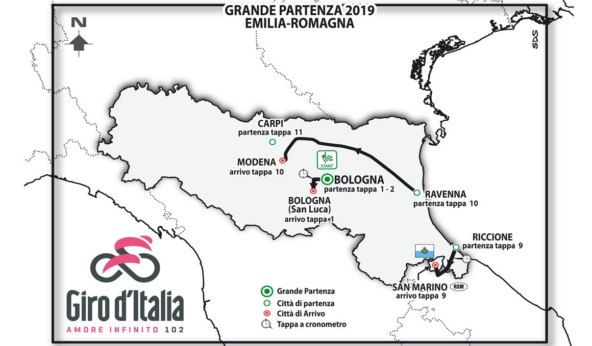 El Giro de Italia 2019 saldrá de Bolonia con una contrarreloj