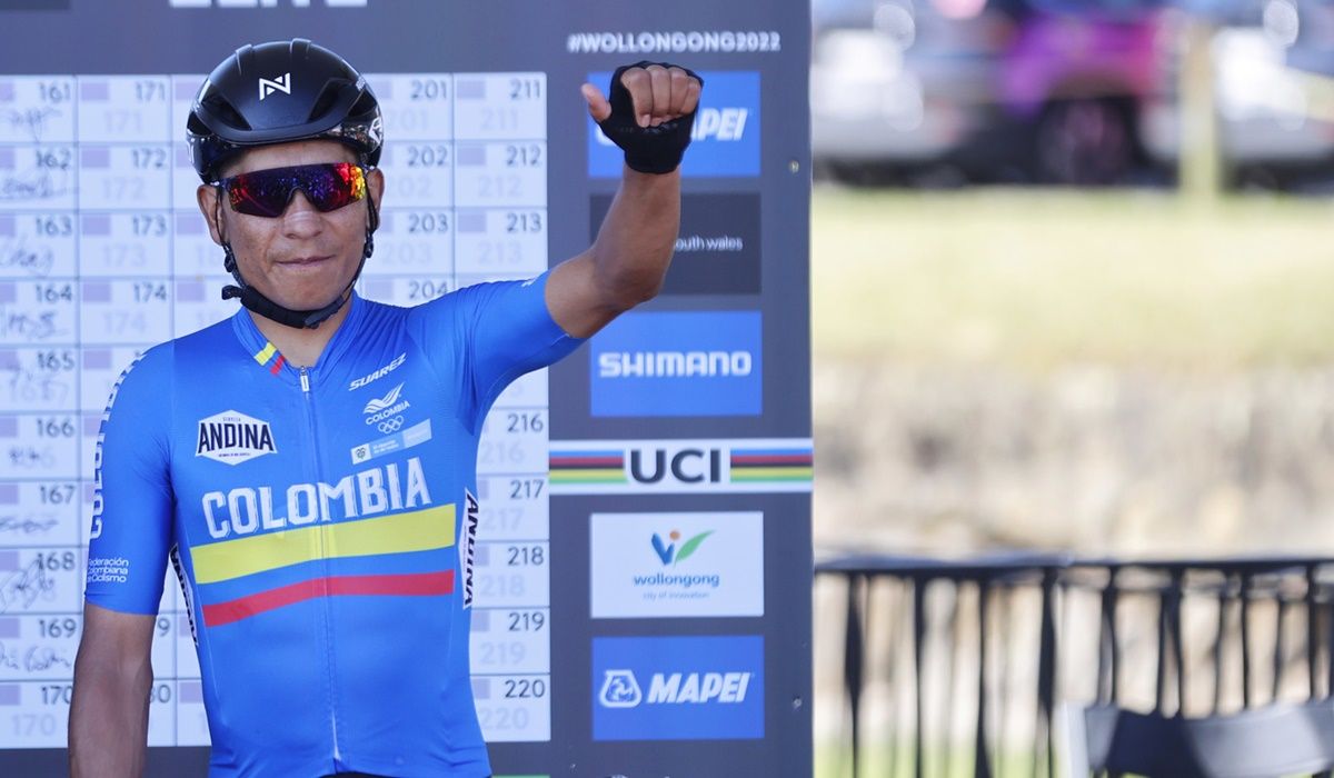 Nairo Quintana durante el último Campeonato del Mundo con la selección colombiana