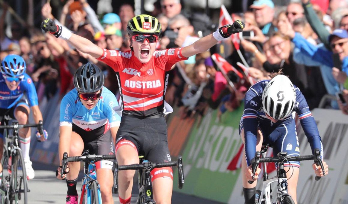 La biker Laura Stigger, campeona del mundo junior