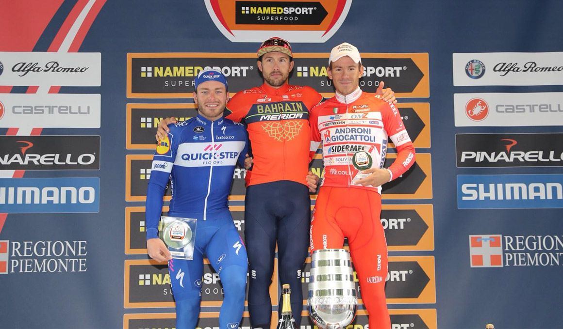 Colbrelli gana al esprint un Gran Piemonte pasado por agua