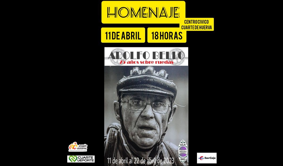 Homenaje a Adolfo Bello por su trayectoria en el ciclismo