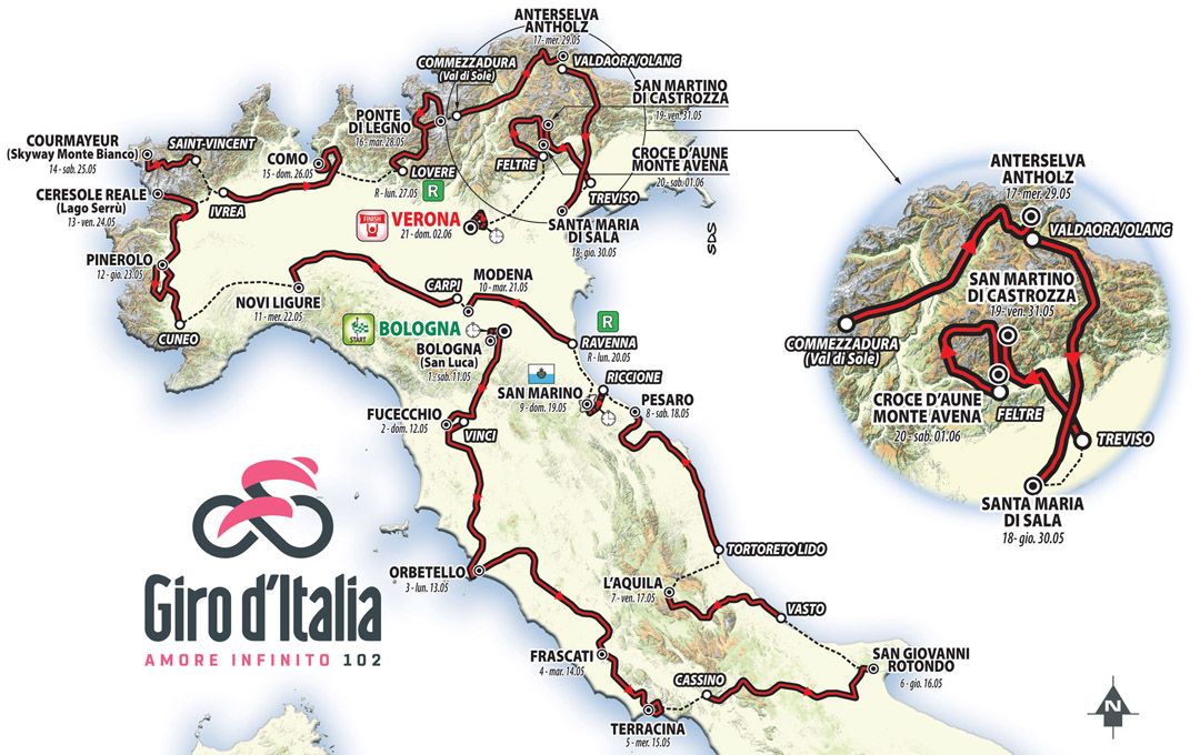 Un recorrido equilibrado para el Giro 2019
