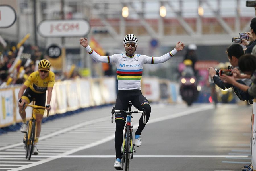 Alejandro Valverde: "Es genial, mi primera victoria con el maillot arcoíris"