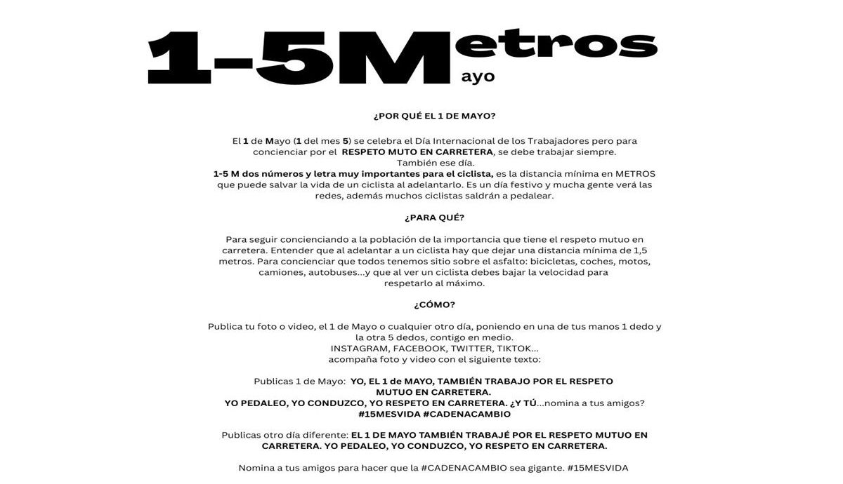 1,5 metros, la distancia que se nos debería quedar grabada en la memoria a todos 1,5 metros, la distancia que se nos debería quedar grabada en la memoria a todos