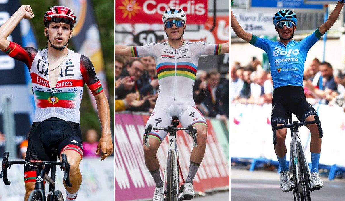 Joao Almeida, Remco Evenepoel y Lorenzo Fortunato