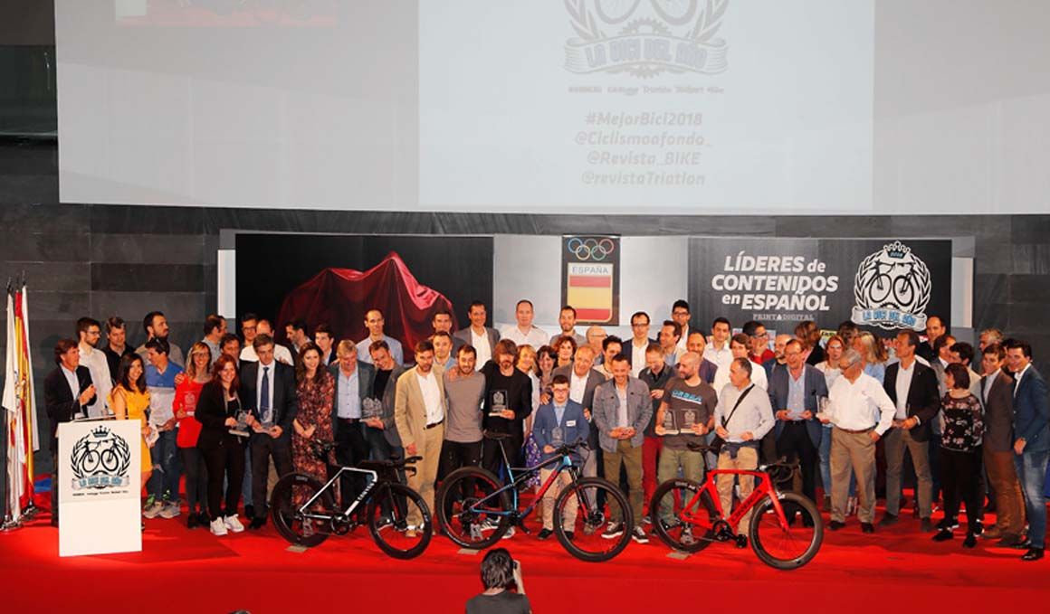 Durante la gala de la entrega de premios de la Bici del Año 2018