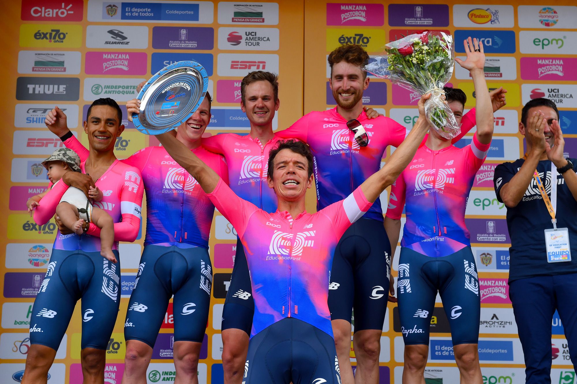 Gana EF Education First; Urán, primer líder del Tour Colombia