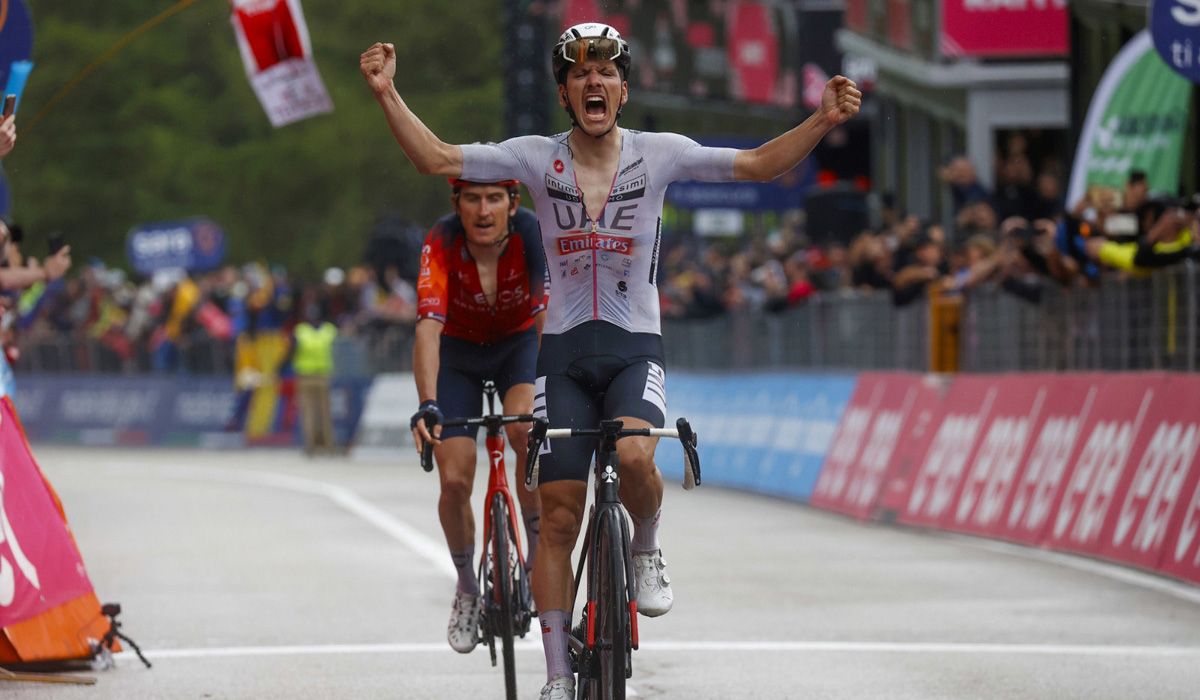 Joao Almeida gana en el Monte Bondone y Geraint Thomas se viste de rosa