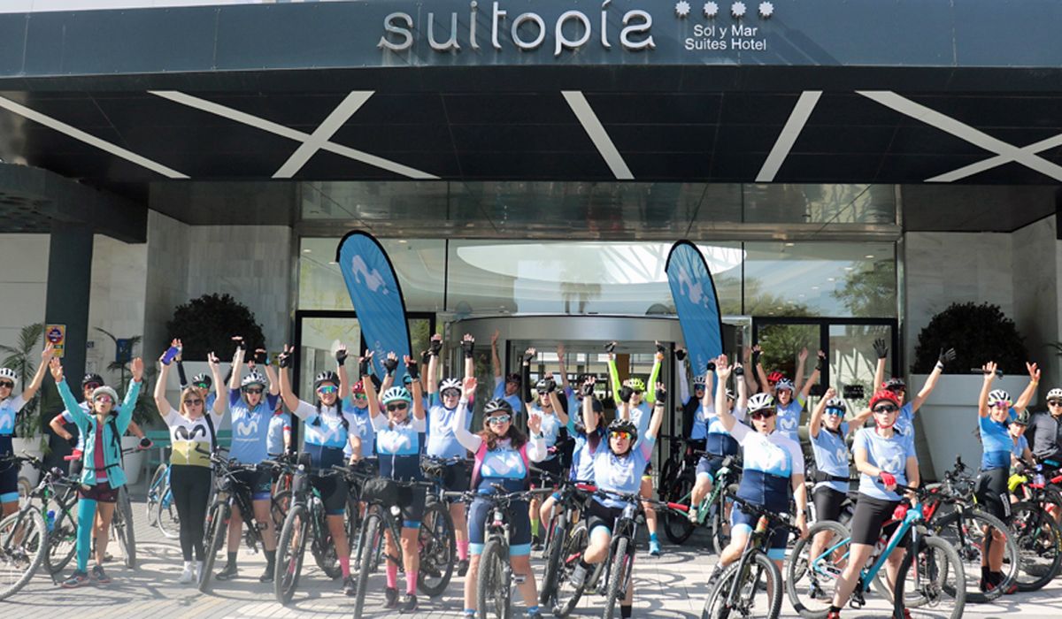 El Hotel Suitopía - Sol y Mar Suites acoge una multitudinaria quedada ciclista Women In Bike
