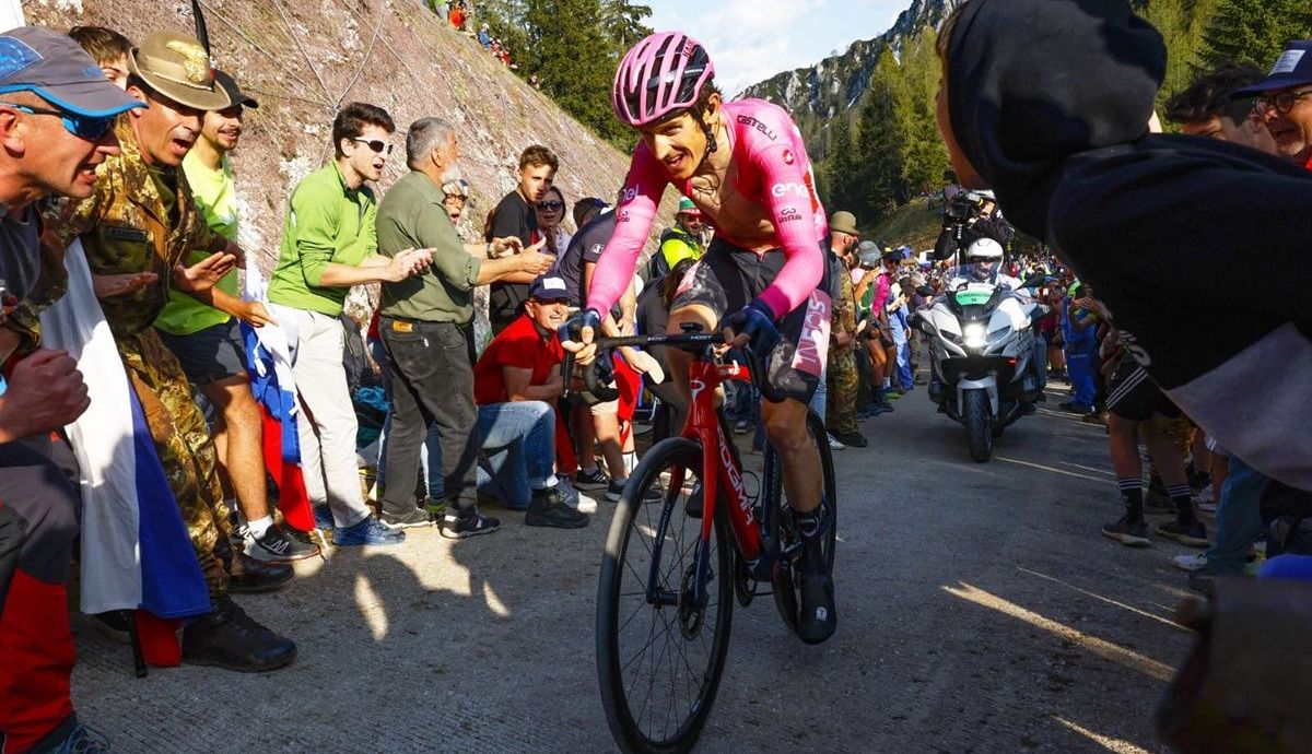Geraint Thomas (INEOS Grenadiers) vivió un auténtico calvario en la subida al Monte Lussari Geraint Thomas (INEOS Grenadiers) vivió un auténtico calvario en la subida al Monte Lussari