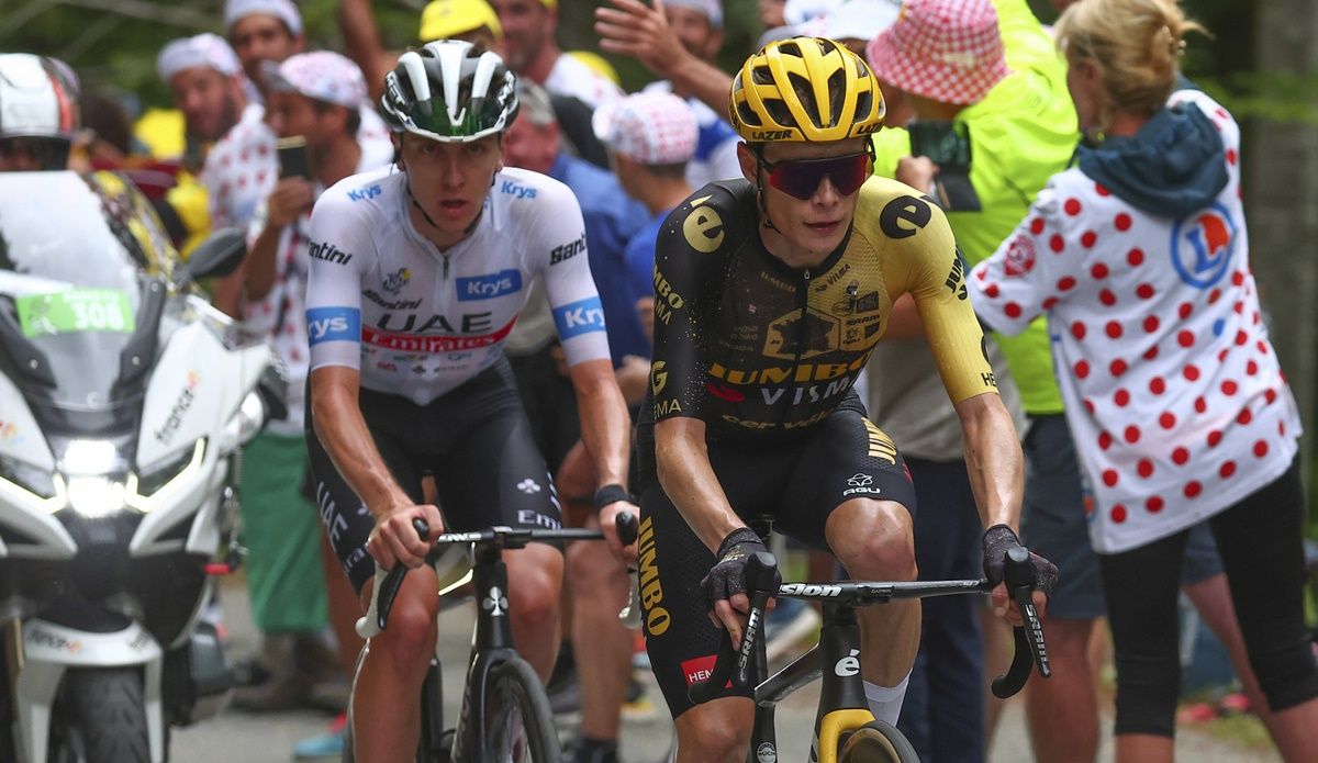 Este domingo se vivirá un nuevo duelo entre Jonas Vingegaard y Tadej Pogacar