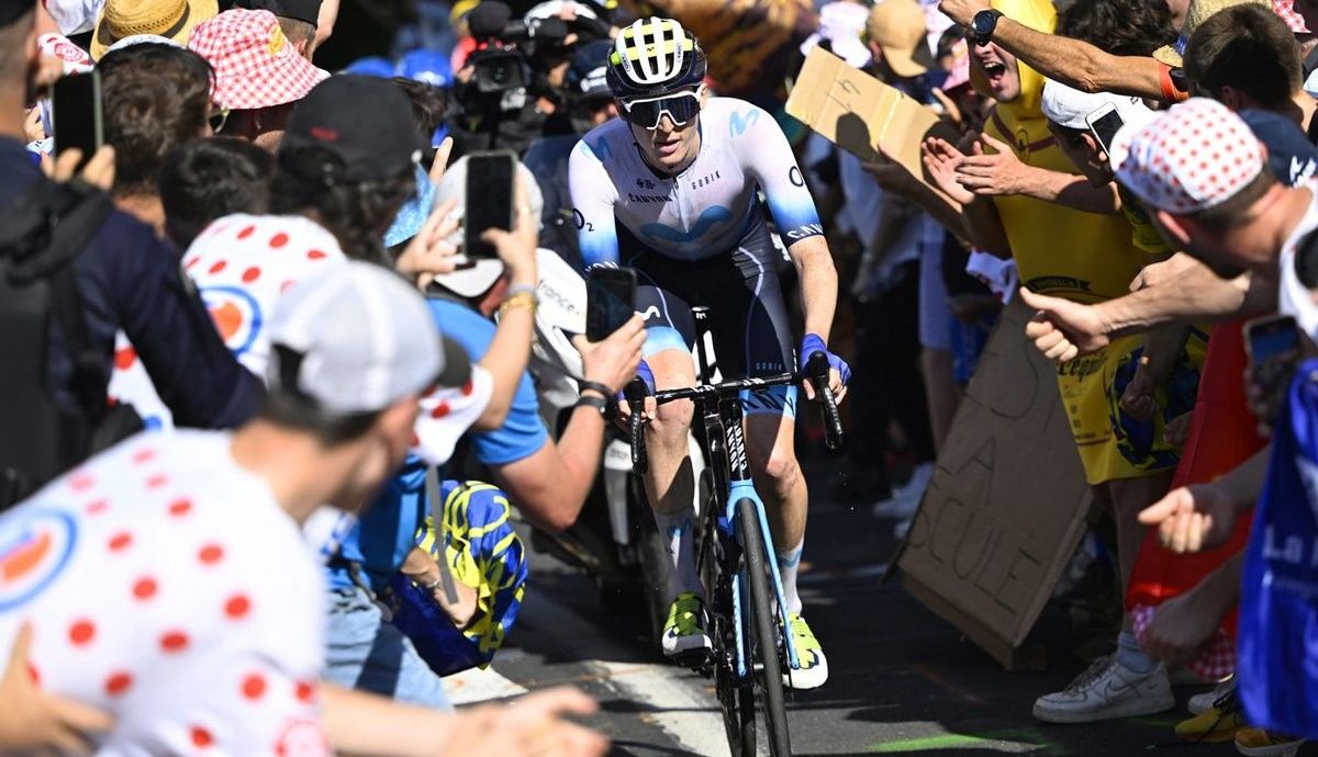 Matteo Jorgenson (Movistar Team) perdió en las rampas finales del Puy de Dôme una victoria que parecía suya