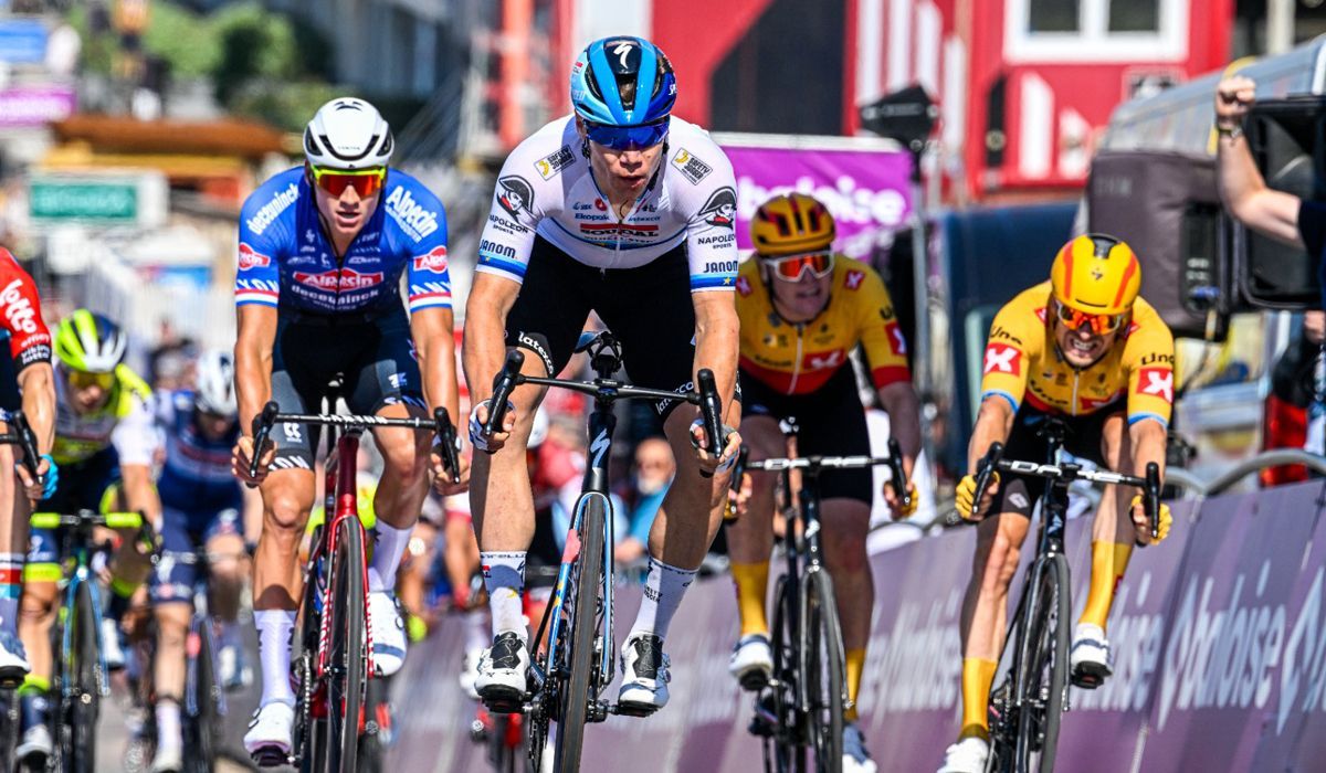 Fabio Jakobsen en una imagen del pasado Tour de Bélgica