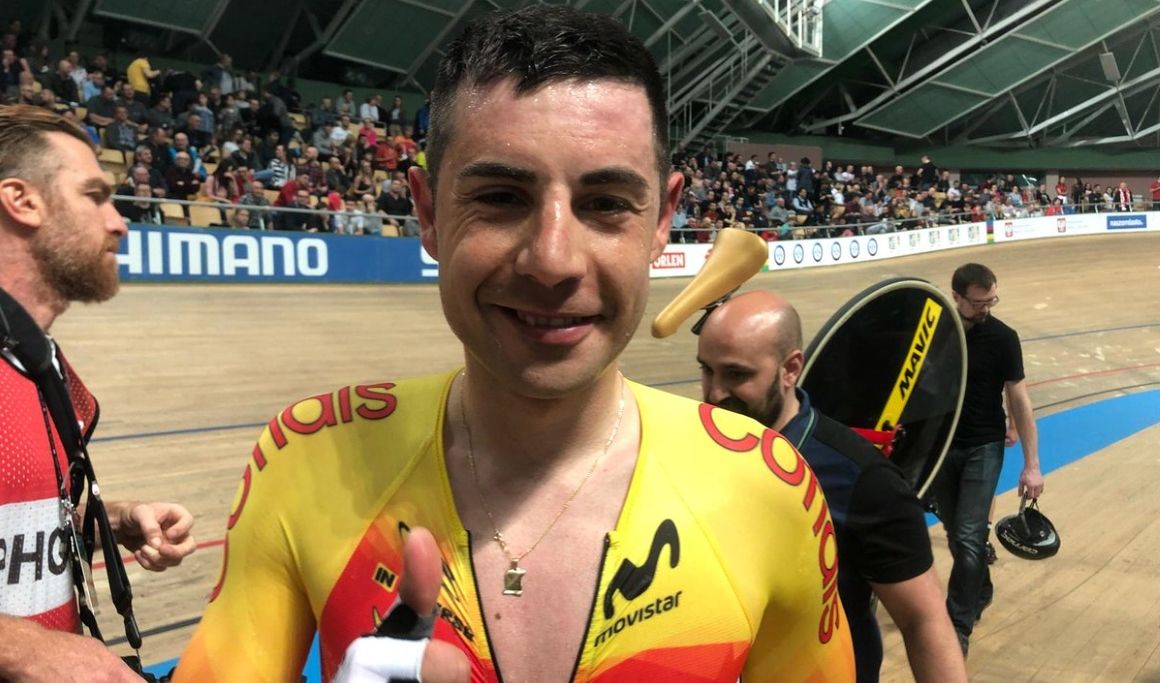 Sebastián Mora, subcampeón del mundo de puntuación de ciclismo en pista