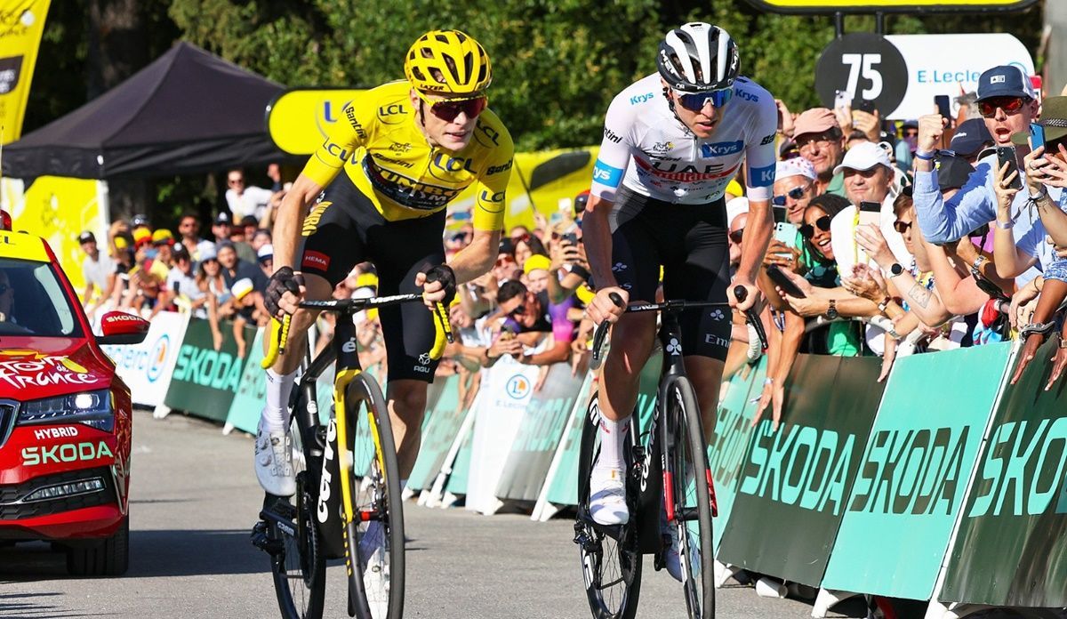 Jonas Vingegaard y Tadej Pogacar se juegan el Tour en la última semana. 