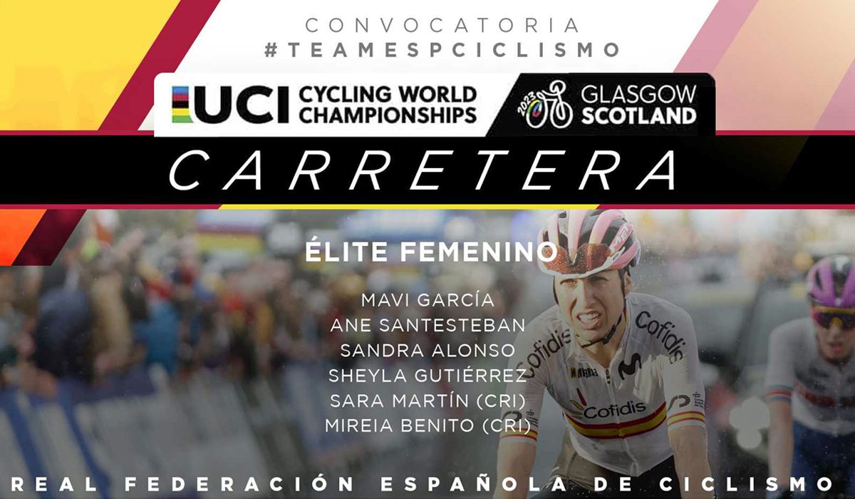 Convocatoria de la Selección Española élite femenina para el Mundial de Glasgow