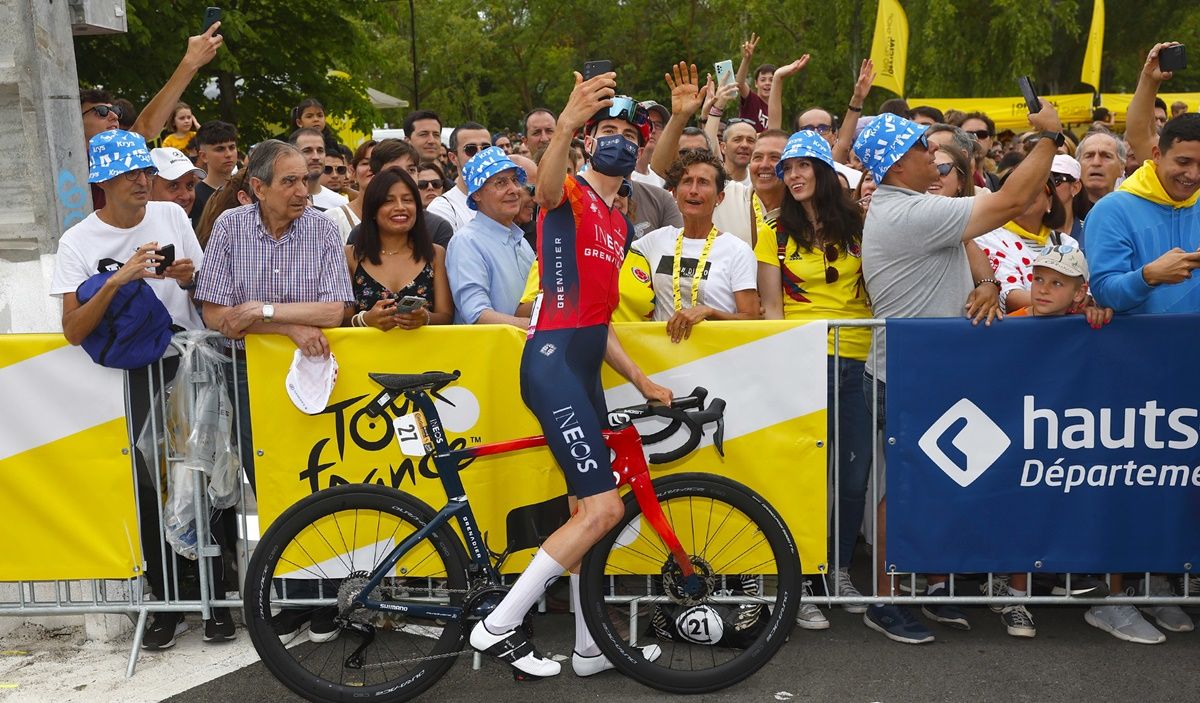 Carlos Rodríguez (INEOS Grenadiers) se ganó el cariño de la afición durante las tres semanas de Tour