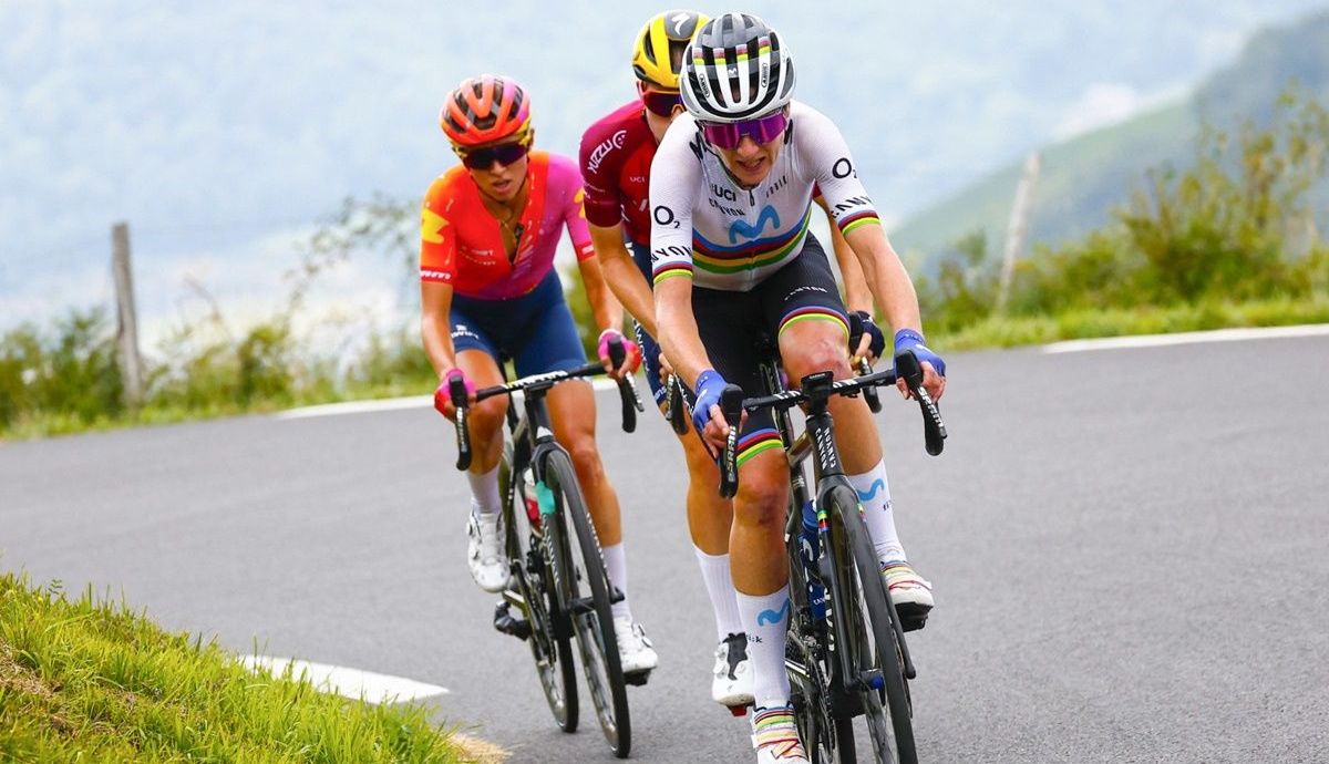 No vivió el mejor de sus día una Van Vleuten (Movistar Team) que se vio claramente superada No vivió el mejor de sus día una Van Vleuten (Movistar Team) que se vio claramente superada