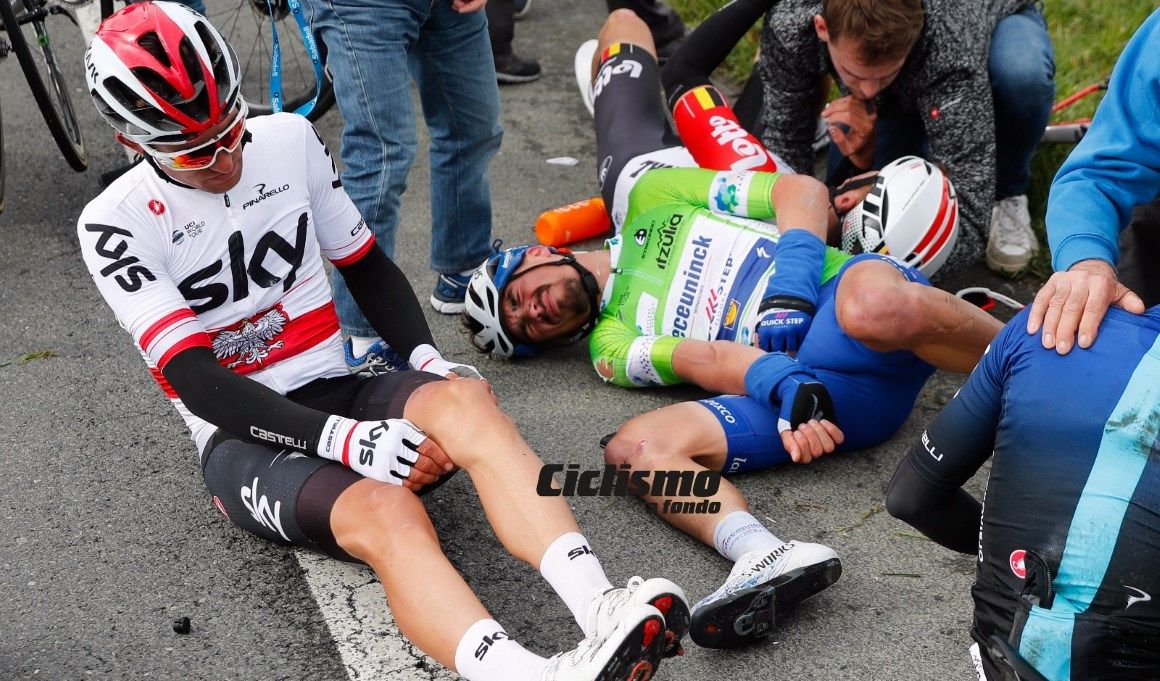 Alaphilippe, Mas, Thomas y Kwiatowski, pierden la Itzulia en una caída