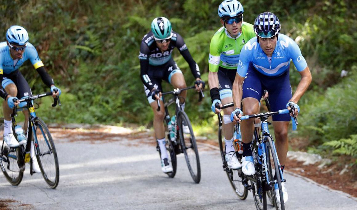 Mikel Landa en una imagen de la etapa de hoy de la Itzulia. 