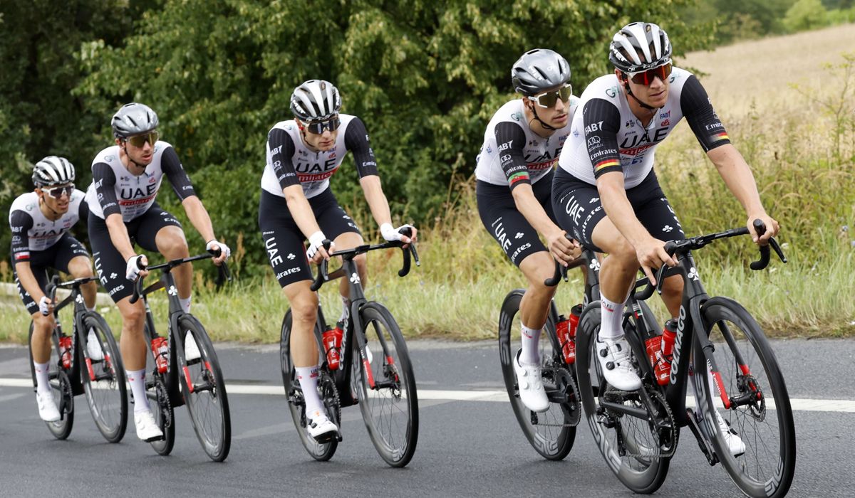 Una imagen de los ciclista del UAE Team Emirates en el Tour de Polonia que se está disputando estos días