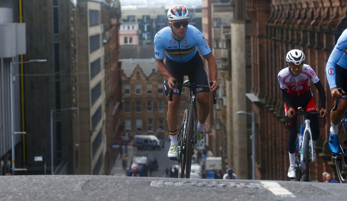 Remco Evenepoel reconoció el trazado del Mundial de este domingo
