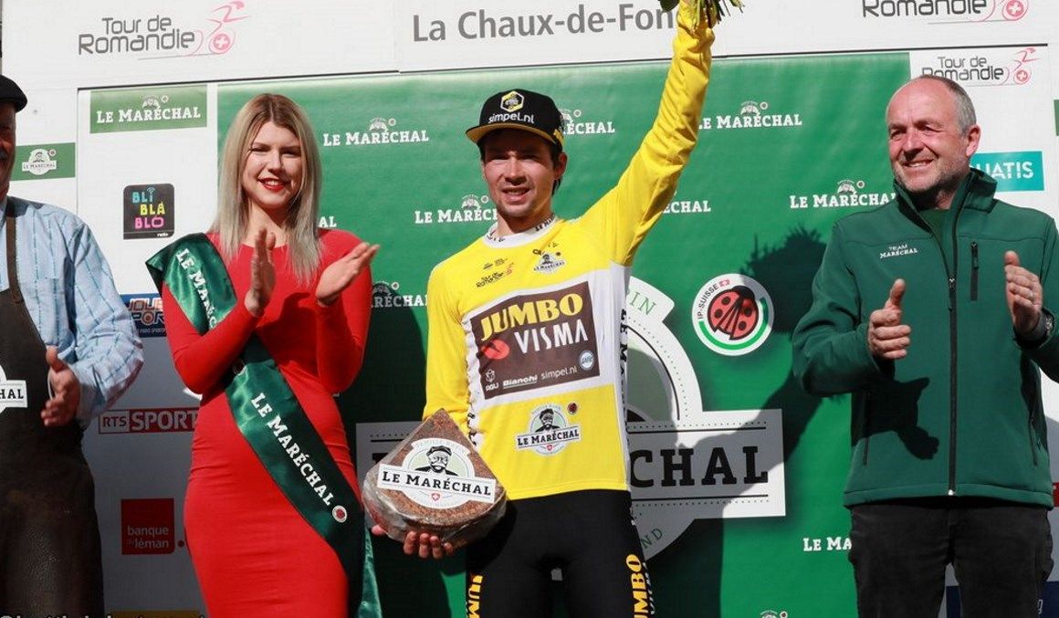 Primoz Roglic, victoria y liderato en el Tour de Romandía
