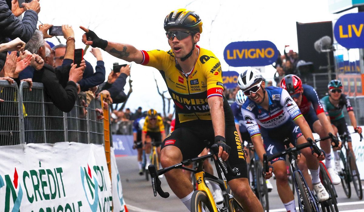 Primoz Roglic en una imagen de la pasada Tirreno Adriático