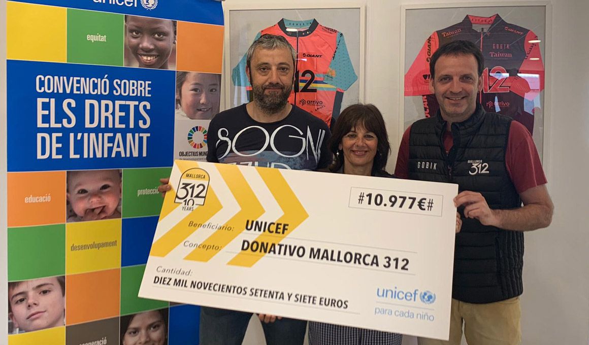 La Mallorca 312 dona más de 10.000 euros a UNICEF Comité Español 