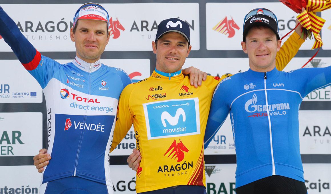 Edu Prades (Movistar), ganador de la Vuelta Aragón gracias a las bonificaciones