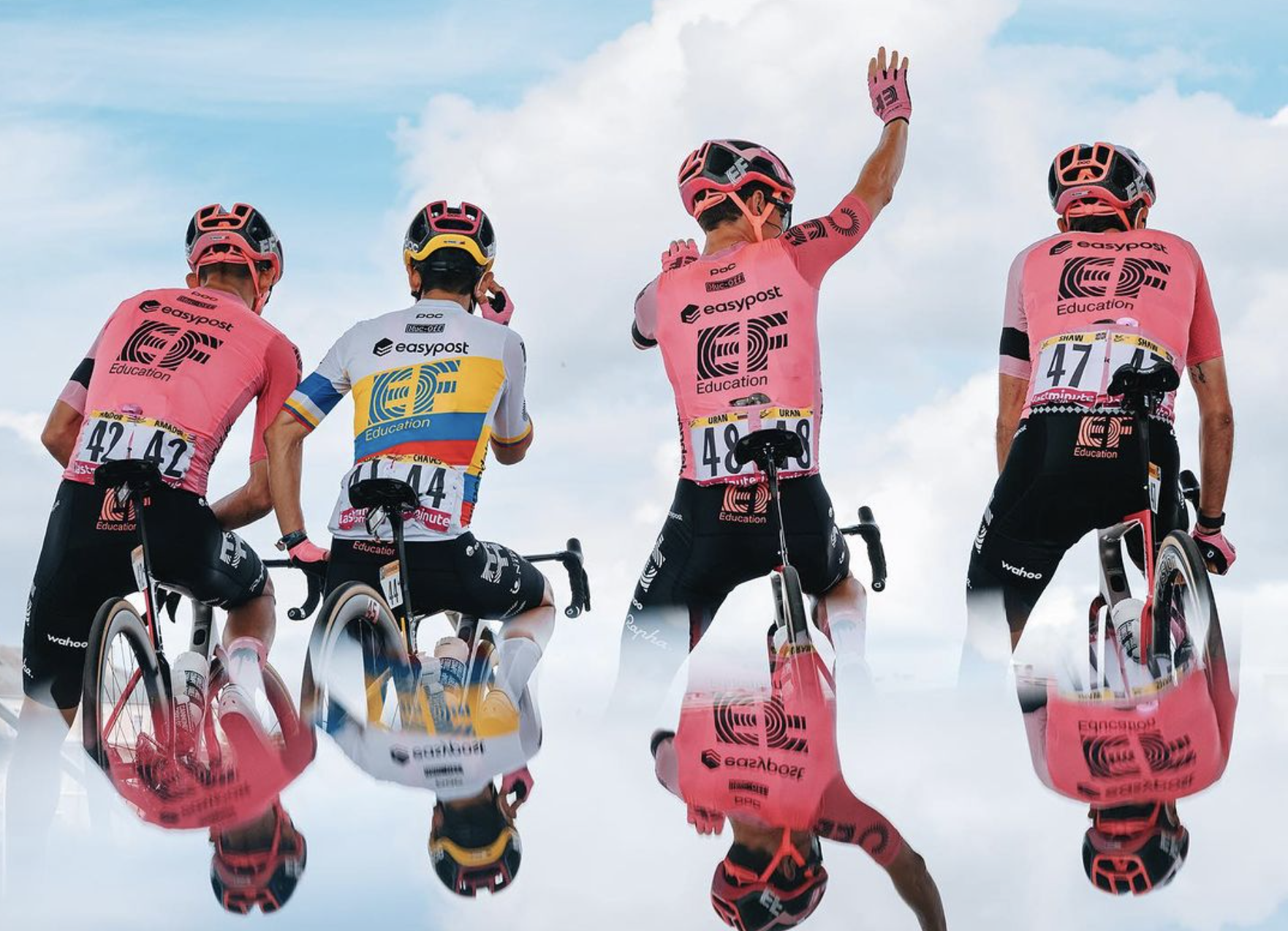 Los ocho ciclistas del EF Education–EasyPost para la Vuelta... sin Carapaz.
