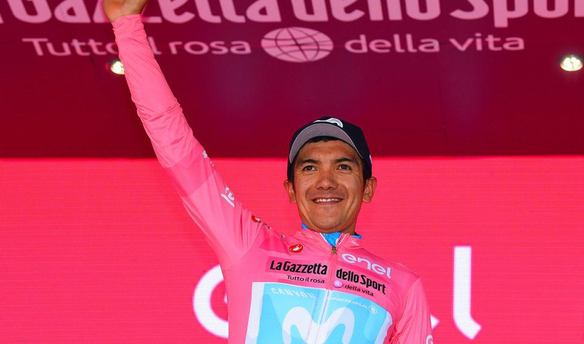 Richard Carapaz, actual líder del Giro de Italia.  Foto: Bettini Photo.