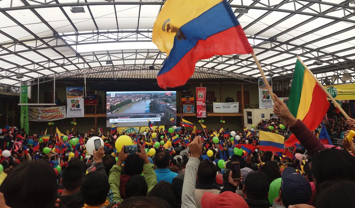 El pueblo natal de Carapaz vibra con el triunfo de su héroe