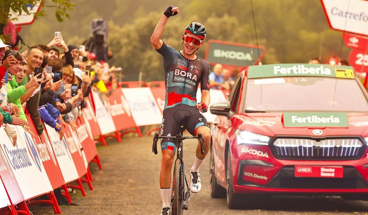 Lennard Kämna (BORA hansgrohe) conquistó la novena etapa de la Vuelta a España