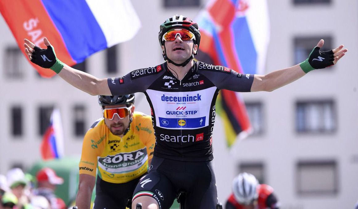 Viviani repite al sprint, por delante de Sagan, en la Vuelta a Suiza