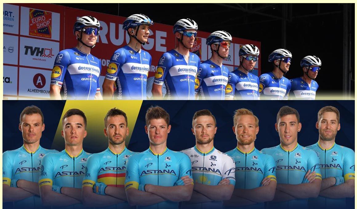 Los equipos de Deceuninck – Quick-Step y Astana Team para el Tour
